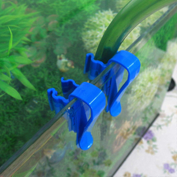 2 Pakker Akvariumslangeholder Plastikklemme Klip Akvarium Luftpumpe Tilbehør