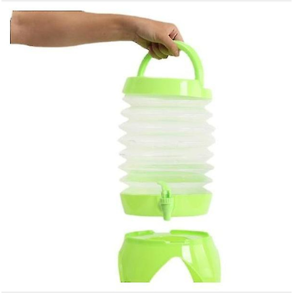 Vattenbehållare Dispenser 3.5l/5.5l Hopvikbar Fällbar Bärbar För Utomhuscamping ZD A 5.5 grenn