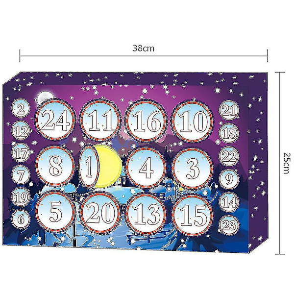 24 st/set Kristallera Adventkalender 2020 Nedräkning till jul för barn tonåringar