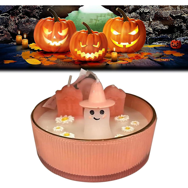 Rosa Spök-Ljus, Cupcakes and Cashmere Rosa Spök-Kyrkogårdsljus, Doftande Spök-Halloween-Ljus, Rosa Cowgirl-Spök-Ljus 1pcs