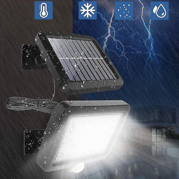 Solcellelamper utendørs, 56 LED solcellelamper utendørs med bevegelsessensor, Ip65 B2 ZD V