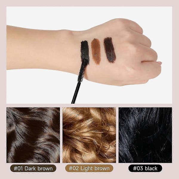 Hårmascara Rotfärg Semi-permanent Hårfärg Tillfällig Borstfärg Vattentät Långvarig Gråhårstäckning Skäggfärg Hårfärg_jfu Dark Brown