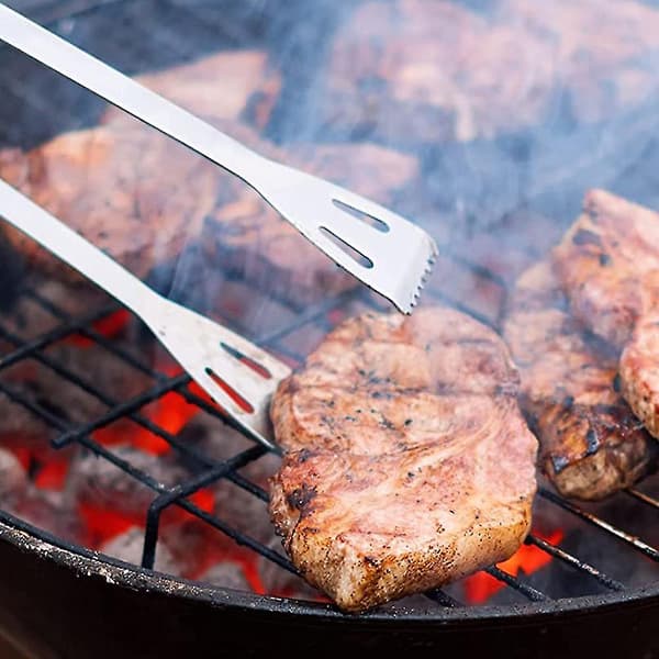 7 deler / 1 sett Grillverktøysett med rustfritt stål stekespatel, steking
