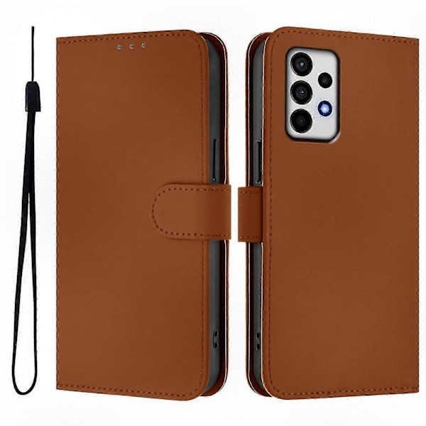 Pehmeä PU-suojakuori Samsung Galaxy A52 4G 5G A52s 5G -älypuhelimelle brown