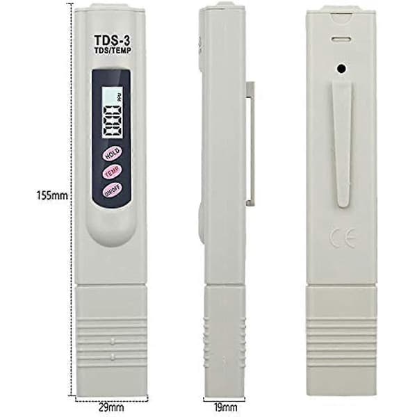 LCD Digital TDS-3 Mätare Temp PPM Testpenna För Testning av Vattenkvalitet