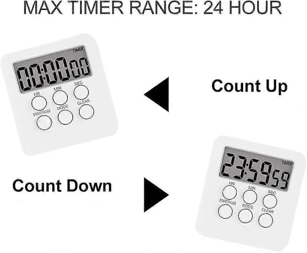 Kjøkkentimer, Magnetisk Digital Timer Og Stoppklokke