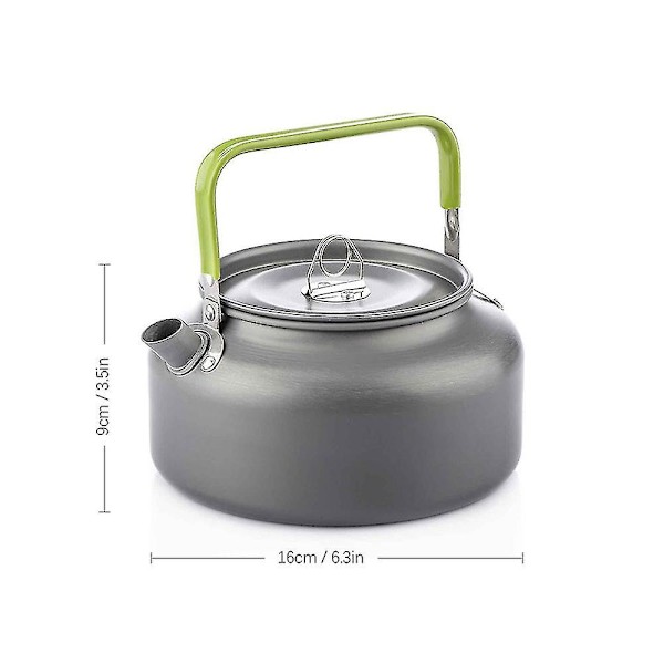0,8l/1,2l/1,6l Utomhus Camping Vattenkokare Aluminium Tekanna Kaffeepanna Med Bärväska -SZCN 0.8l