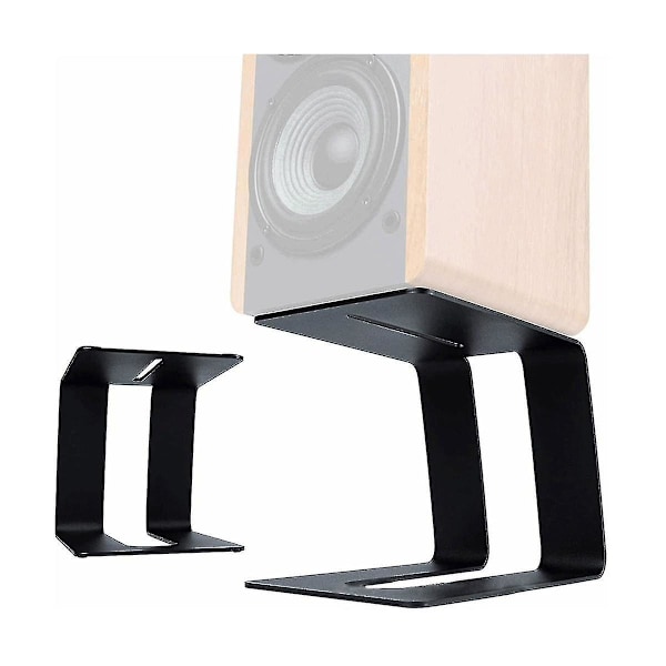 Metall skrivebordshøyttalerstativ Anti-vibrasjons bordplateholderbrakett In-cline-design for bedre lyd 5. mai 30