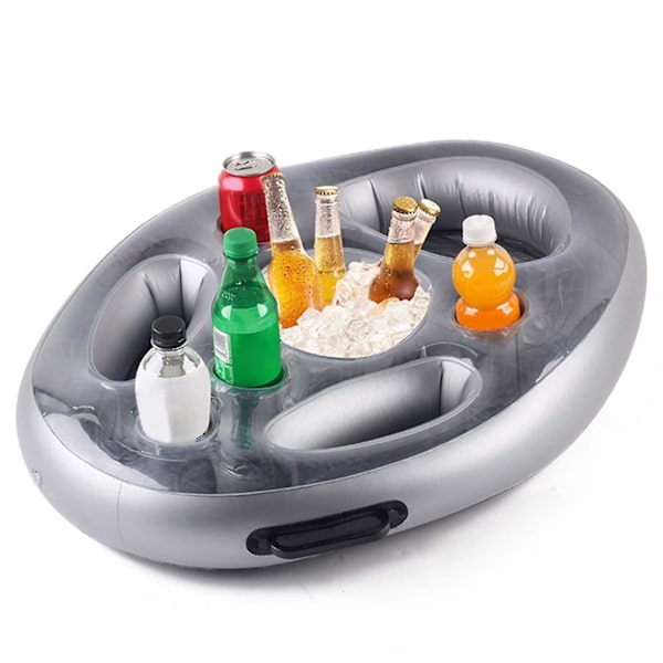 Uppblåsbar flytande dryckeshållare med stor kapacitet mat dryck bricka 27,6\"x19,6\" dryck flyter för pooler badtunna, strand spa ZD J