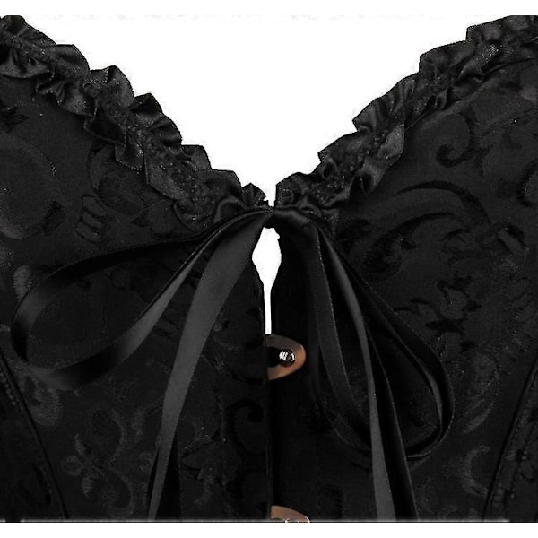 Korsetti Toppi Jacquard Goottilainen Palatsi Korsetti Liivi Vartalonmuokkaaja Korsetti black 4xl