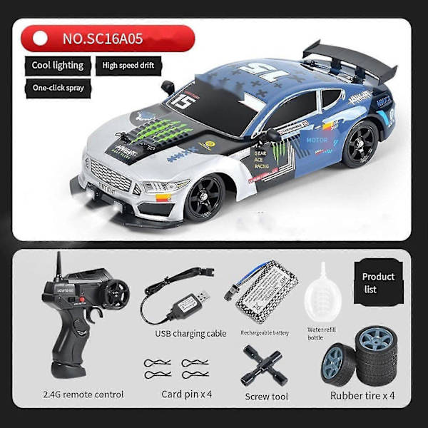 Ae86 1/16 RC Drift-auto, Nopea Kaukosäädöllä Ohjattava Drift-auto Lapsille ja Aikuisten, 100% Uusi mustang