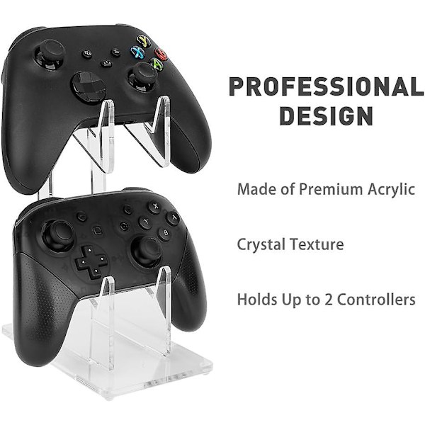 Akryl Spil Pad Controller Holder, 2 Bind Samlet Controller Display Stativer Transparent Headset Stativ Til Xbox Ps5 Ps4 Switch