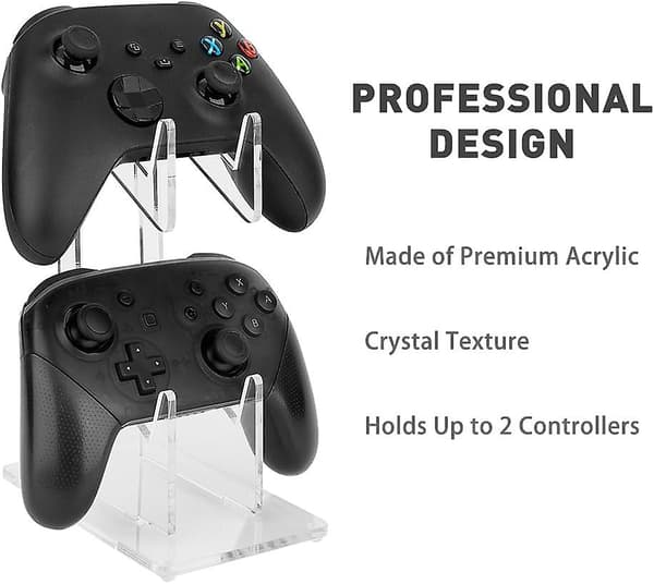 Akryl Spillkontrollholder, 2-delt Montert Kontroller Displaystativ Transparent Hodetelefonstativ For Xbox Ps5 Ps4 Switch