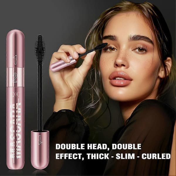 Elastisk stræk sort mascara vippe kosmetik mascara længere 2 i 1 mascara Green