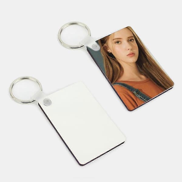 12 stk. Træ Nøgleringe Sublimering Blanks Nøglering Ornament til Smykkefremstilling c
