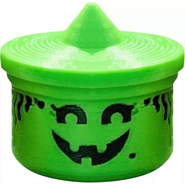 Mini Halloween Nostalgi-bøtte 3D-printet Halloween-gresskar Mini-bøtte Ny green