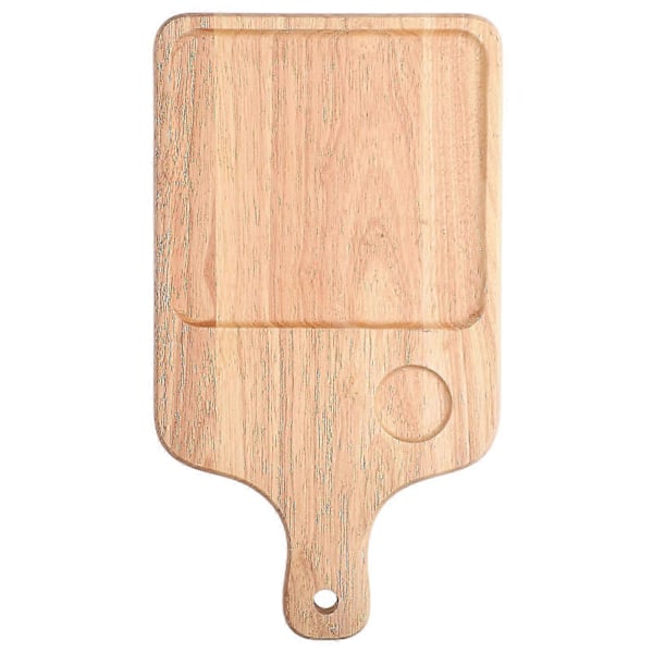 Irregular Rubber Wood Bread Board With Handle Wooden Kitchen Cutting Chopping Boards ZD.16