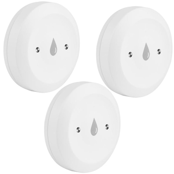 3 stk. Vandlækagedetektor Zigbee Vandalarmsensor Kompatibel med Smart Life Tuya