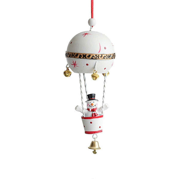Gratulerer med dagen ballonger Juler jern malt varme ballonger Juletre hjort snømann julenissen dekorasjon liten anheng wh