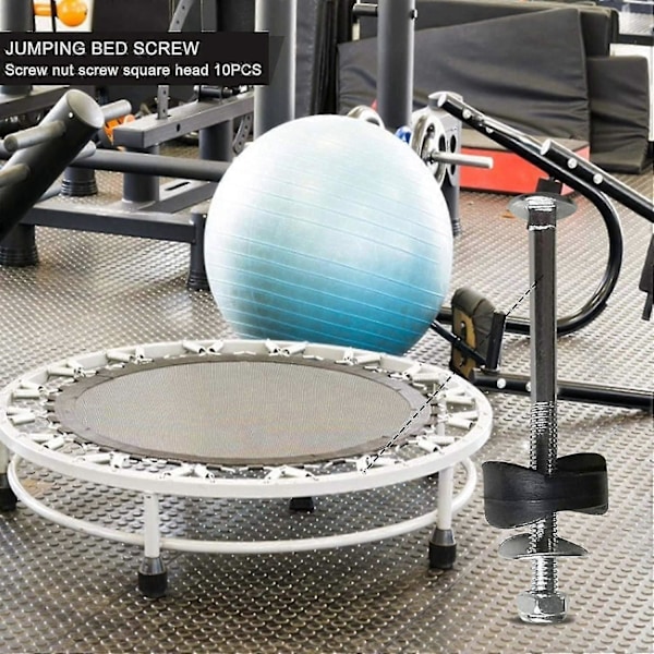 Kompatibel med Trampolin Skruer, 10 stk Galvaniseret Stål Trampolin Skruer