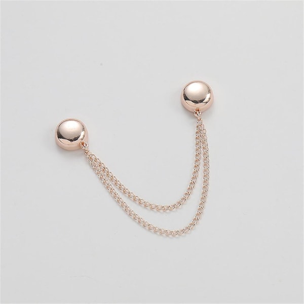 Magnetiske klesklips med flere funksjoner, multifunksjonell magnetisk brosje uten nål rose gold 2pcs