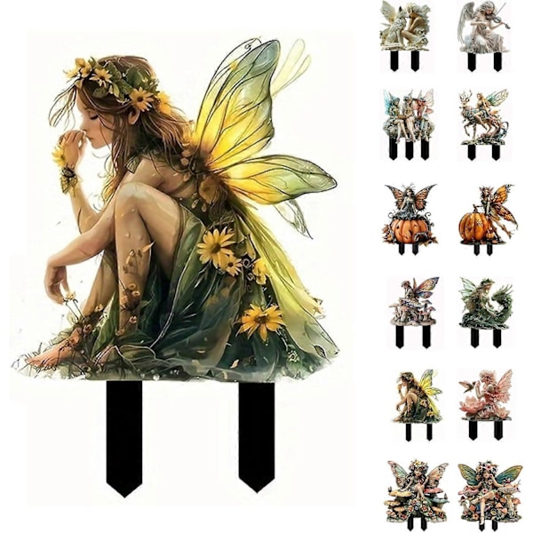 Boheme Fe-Potte Dekoration, 2D Fe-Have Plante Tilbehør, Fe-Have Figurer til Potteplanter og Havehave Græs Dcor k2