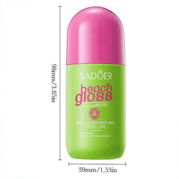 SADOER Beach Gloss Parfumeret Roll-On - 50ml, Hyaluronsyre, Frisk pink 50ml