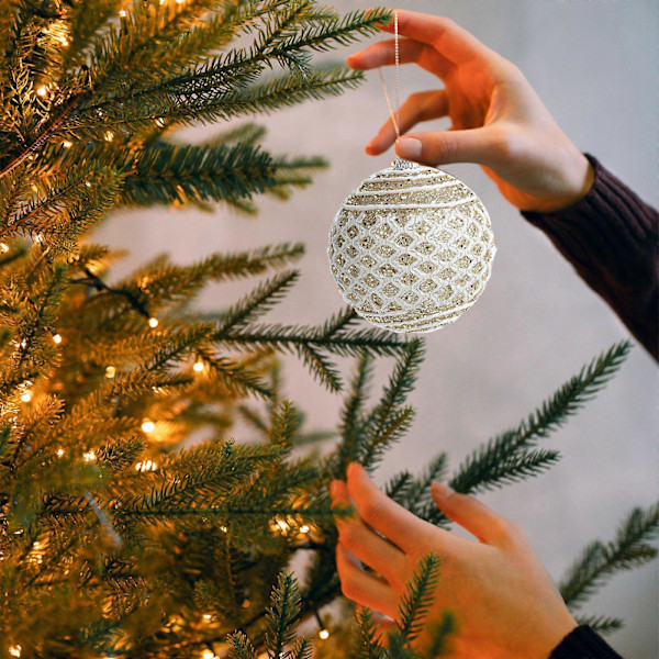 Julgran i Skum, 8 cm, Juldekoration, Pärlor, Hängande, Färgad gd