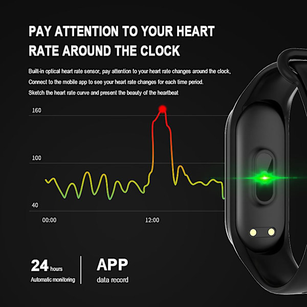 Smartwatch Fitness Tracker Blodtryk Puls Mænd Kvinder Sportsure blue
