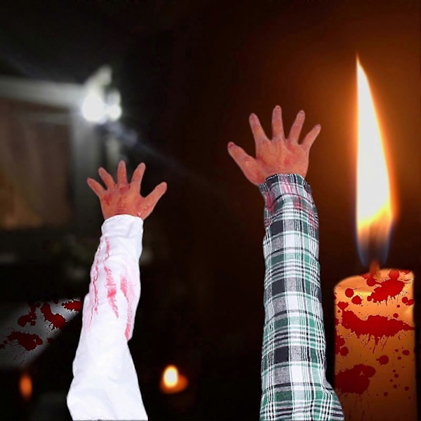 Halloween rekvisitter Delikat realistisk dekorativ genanvendelig dekoration Halloween fest falske hånd rekvisitter til festival -CHN green