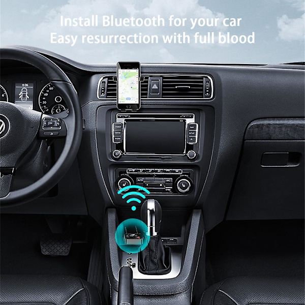 Bluetooth 5.1 Ljudmottagare Trådlös AUX 3.5mm RCA NFC Dubbel Ljudgränssnitt Jack Stereoadapter