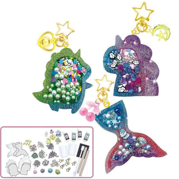 Creativity For Kids Resin Fidget Shakers - 3 Sensoriska Nyckelringar