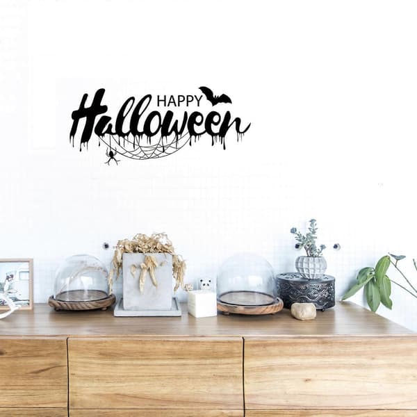 Halloween-presenteringar Halloween Spindel Väggdekal Sovrum Dekorativ Väggdekal