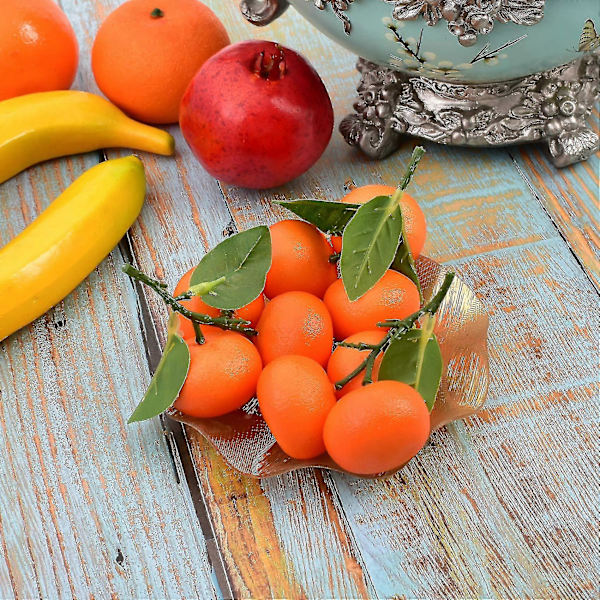 Billiga Grossist 3 Stk Konstgjorda Frukter Mini Mandarin Apelsin Simulering Falsk Livsliknande För Hem Fest Kök Festival Dekoration