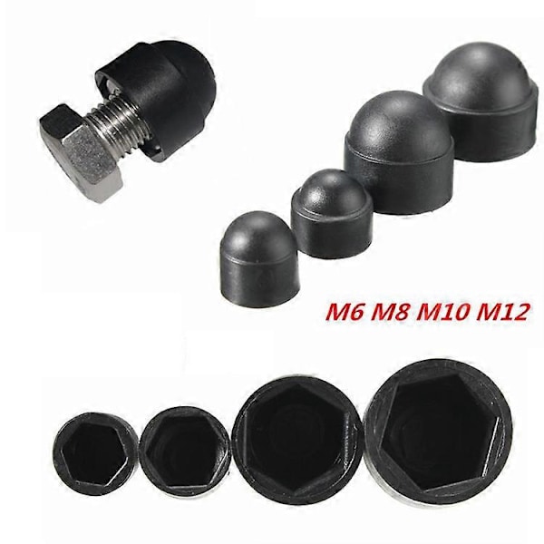10 st M12 Hexagon Skruvmutterskydd Plast Hexagon Skruvmutterskydd
