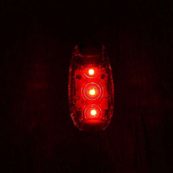LED Sikkerhedslys Klip På Strobe Løbelys til Løbere Hunde Cykler Gåture (Rødt Lys)