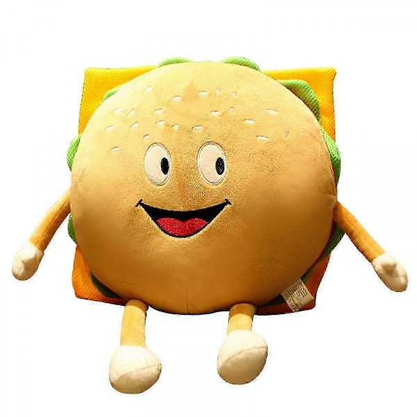 Tyynyjättiläinen Hampurilainen Tyynys Pehmeä Burger Plushtyynys Pehmeä Täytetty Hampurilainen Plushelelu Suuri Plushtyynys Hampurilainen Plushie 12\"