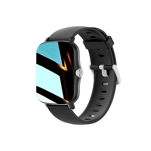Smartwatch Android 1.44'' Färgskärm Bluetooth Samtal Kvinnor Män Unisex black silicone strap