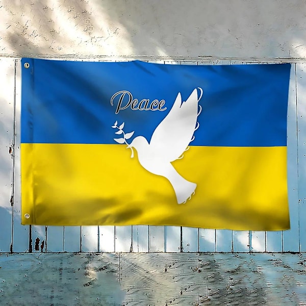 Fredsflagga 150x90cm, Hållbar Polyester Fredsflagga Levande Färg Fredsduva Flagga Fredsflagga Dekoration Banner För Patio Gräsmatta Heminredning e
