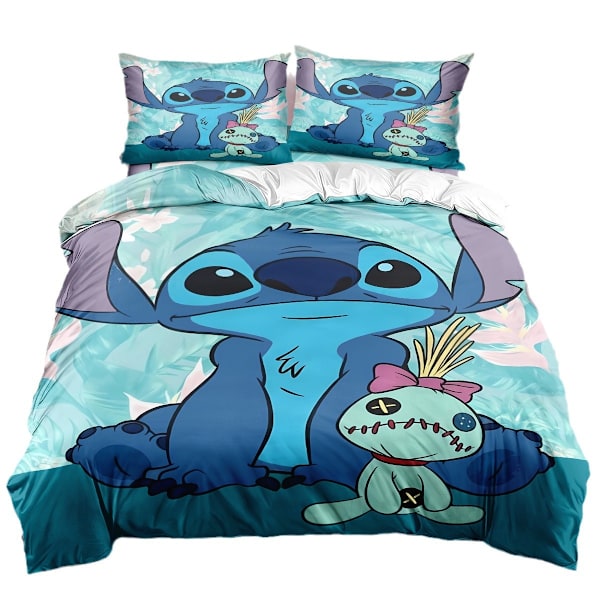 Stitch-sarjan harjattu kolmiosainen setti RM-20 210*210 three-piece set