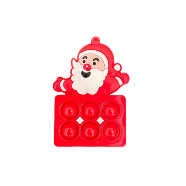 Fingerbubbla Stressboll Leksak Jultomte Nyckelring Christmas tree