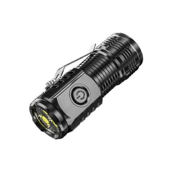 Mini Taktiikka LED-Taskulamppu Super Kirkas Tasku Leirintälamppu USB Latautuva
