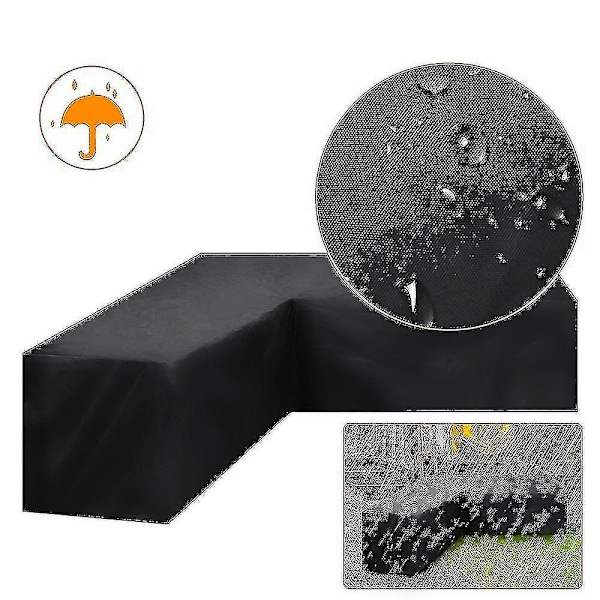 Hörnsoffa Överdrag Vattentät Trädgårdsmöbler Set Överdrag Utomhus Sektionsmöbel Överdrag CNSZ 155*95*68cm