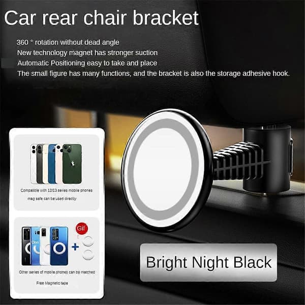 Telefonholder Tablett Roterende Holder Bil Baksete Stativ Hodegavl Brakett Universal Holder Tilbehør 3pcs