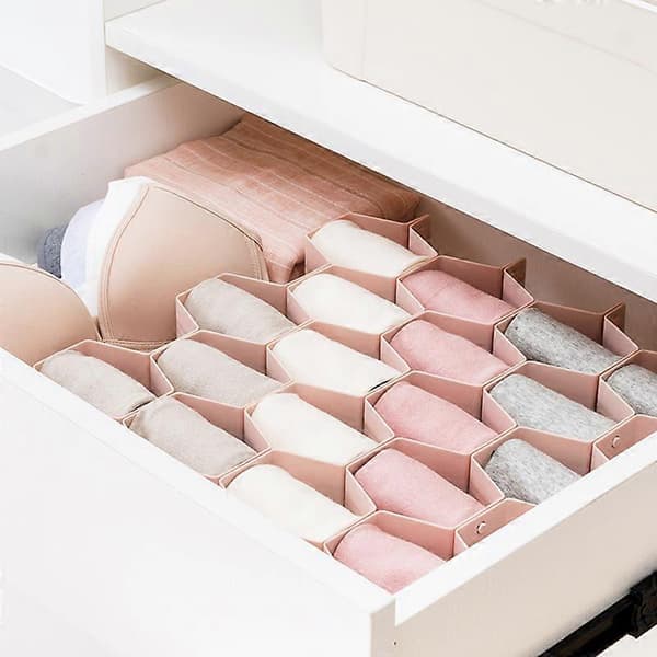 Justerbar Låda Organizer Honungskaka Väggpanel Delare Separator DIY Låda Delare Underkläder
