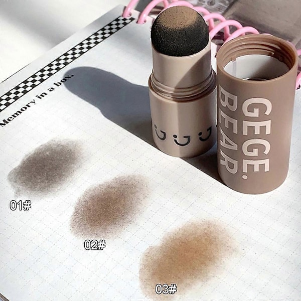 Instant Hair Line Pulver Hårgrænse Cover Up Pulver Hårskygge Hårrod Touch Up 2 stk natural black
