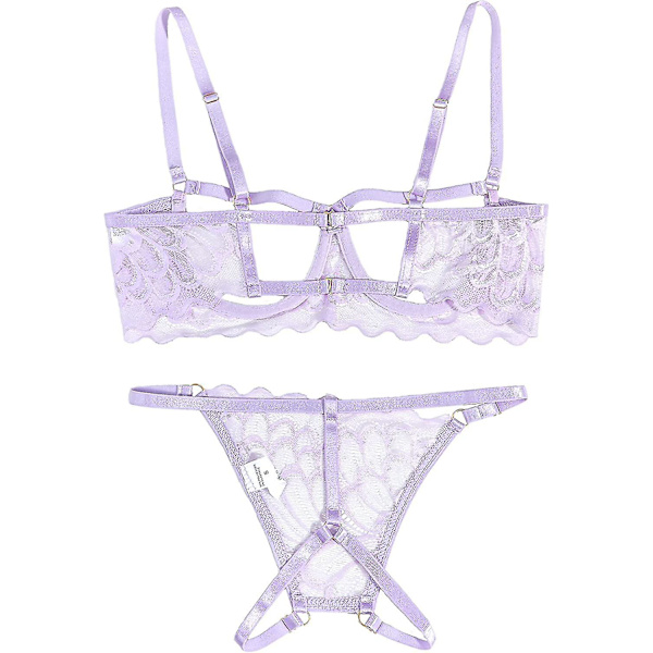 Sexy alusvaatteet pitsi läpinäkyvä alusvaatteet naiset läpinäkyvä rintaliivit ja alushousut S-3xl -JRZD l