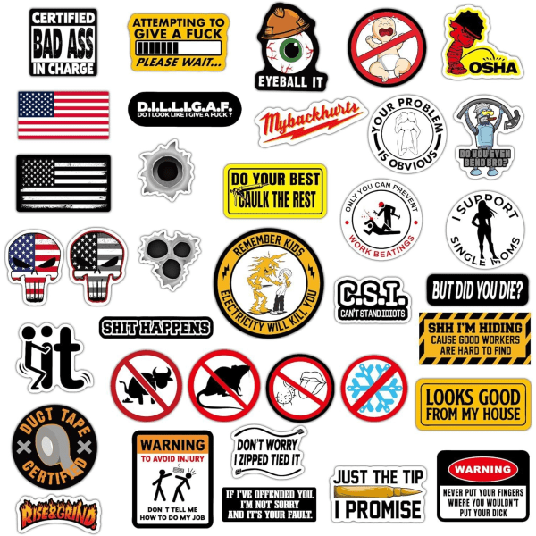 150 klistermärken för vuxna - roliga klistermärken, prank-memes, vinyl, vattentäta dekaler