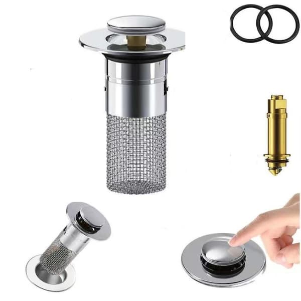 Isoler lugt og forhindre kakerlakker - Rustfrit stål gulvafløbsfilter copper core sink plug 1pc