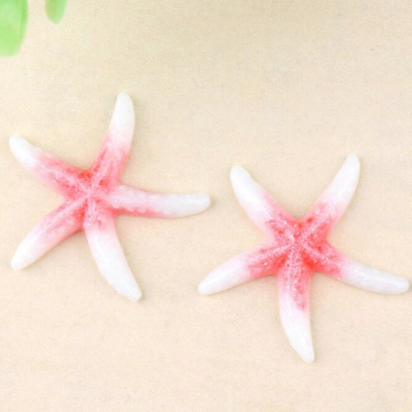 10 stk. 40mm Ocean Søde Realistiske Harpiks Havstjerner Charms DIY Scrapbooking Telefonetui Dekorative Håndværk Cabochons Hårklips Tilbehør